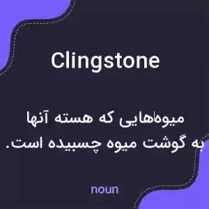 معنی clingstone به فارسی