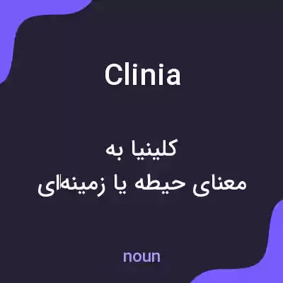 معنی clinia به فارسی معنی clinia به فارسی