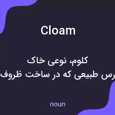 معنی cloam به فارسی معنی cloam به فارسی
