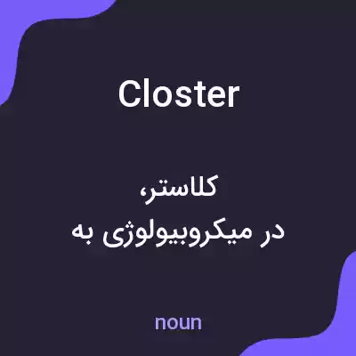 معنی closter به فارسی معنی closter به فارسی
