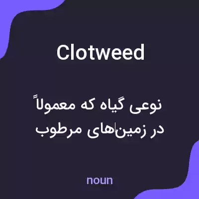 معنی clotweed به فارسی معنی clotweed به فارسی