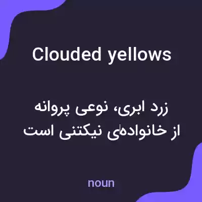 معنی clouded yellows به فارسی معنی clouded yellows به فارسی