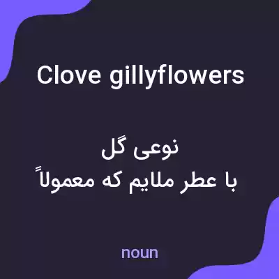معنی clove gillyflowers به فارسی معنی clove gillyflowers به فارسی