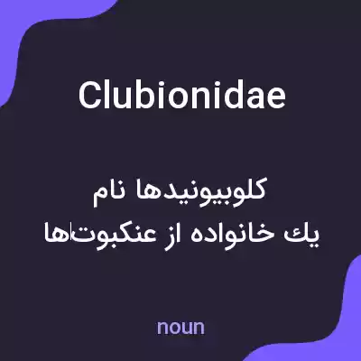 معنی clubionidae به فارسی معنی clubionidae به فارسی