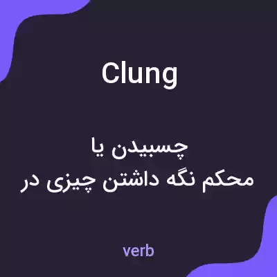 معنی clung به فارسی معنی clung به فارسی