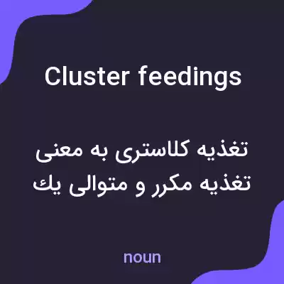 معنی cluster feedings به فارسی معنی cluster feedings به فارسی
