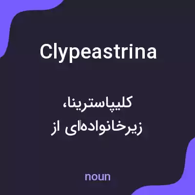 معنی clypeastrina به فارسی معنی clypeastrina به فارسی