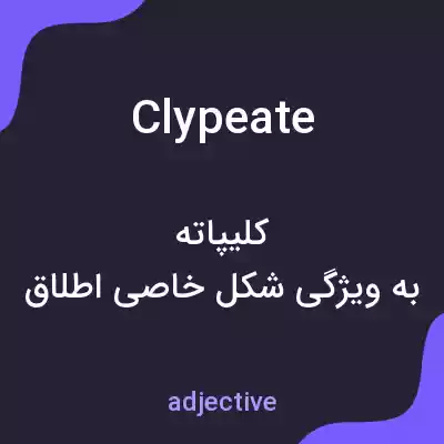 معنی clypeate به فارسی معنی clypeate به فارسی