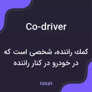 معنی co-driver به فارسی