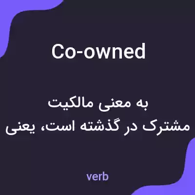 معنی co-owned به فارسی معنی co-owned به فارسی
