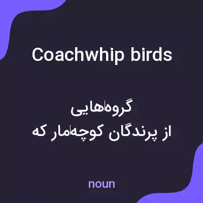 معنی coachwhip birds به فارسی معنی coachwhip birds به فارسی