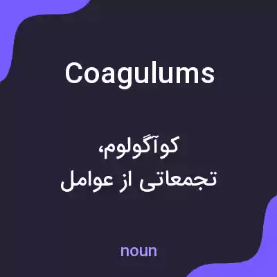 معنی coagulums به فارسی