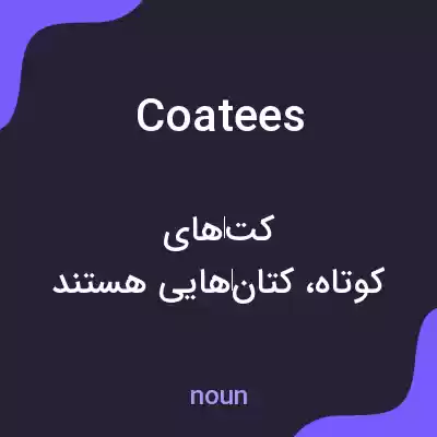 معنی coatees به فارسی معنی coatees به فارسی