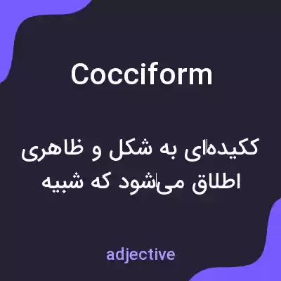 معنی cocciform به فارسی