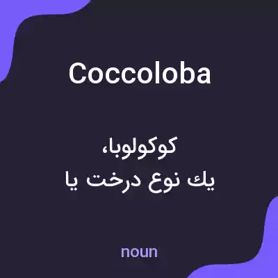 معنی coccoloba به فارسی معنی coccoloba به فارسی