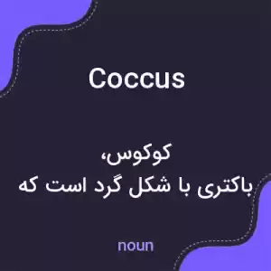 معنی coccus به فارسی معنی coccus به فارسی