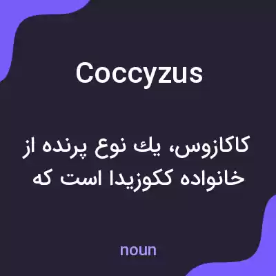 معنی coccyzus به فارسی معنی coccyzus به فارسی