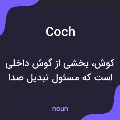 معنی coch به فارسی معنی coch به فارسی