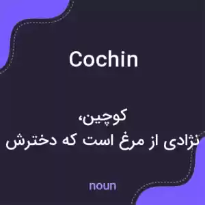 معنی cochin به فارسی معنی cochin به فارسی