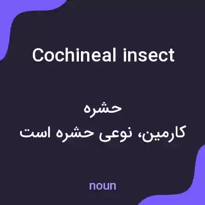 معنی cochineal insect به فارسی معنی cochineal insect به فارسی