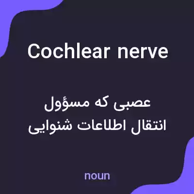 معنی cochlear nerve به فارسی معنی cochlear nerve به فارسی