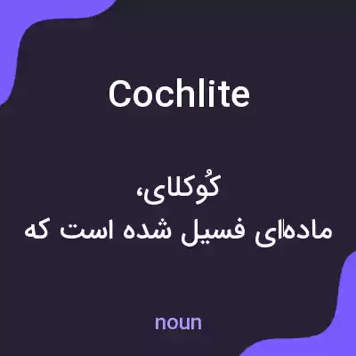 معنی cochlite به فارسی معنی cochlite به فارسی