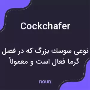معنی cockchafer به فارسی معنی cockchafer به فارسی