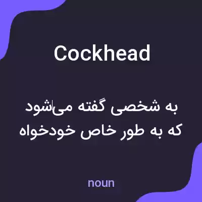 معنی cockhead به فارسی معنی cockhead به فارسی