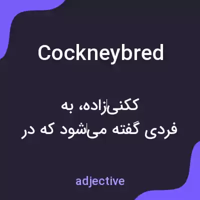 معنی cockneybred به فارسی معنی cockneybred به فارسی