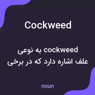 معنی cockweed به فارسی معنی cockweed به فارسی