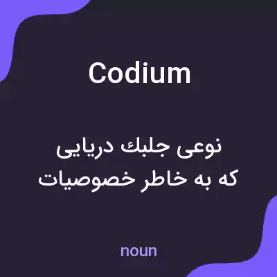 معنی codium به فارسی معنی codium به فارسی