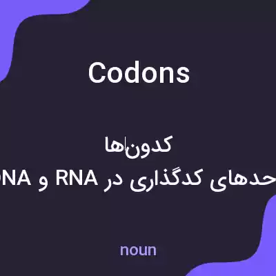 معنی codons به فارسی معنی codons به فارسی