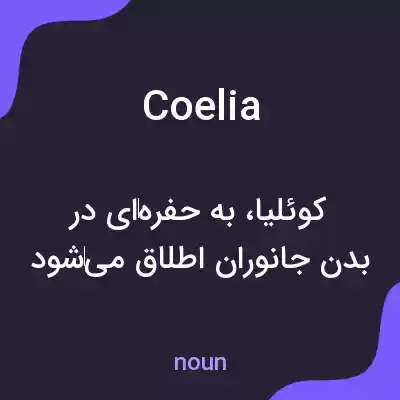 معنی coelia به فارسی معنی coelia به فارسی