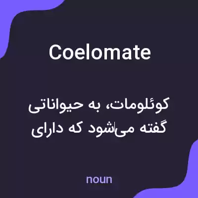 معنی coelomate به فارسی معنی coelomate به فارسی