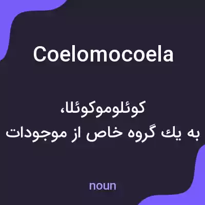 معنی coelomocoela به فارسی معنی coelomocoela به فارسی