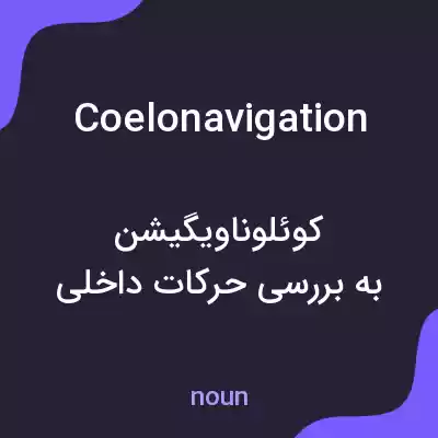 معنی coelonavigation به فارسی معنی coelonavigation به فارسی