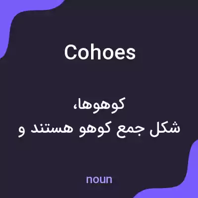 معنی cohoes به فارسی معنی cohoes به فارسی