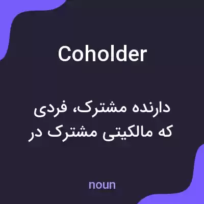 معنی coholder به فارسی معنی coholder به فارسی