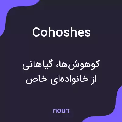 معنی cohoshes به فارسی معنی cohoshes به فارسی