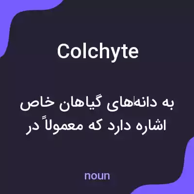 معنی colchyte به فارسی معنی colchyte به فارسی