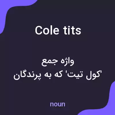معنی cole tits به فارسی معنی cole tits به فارسی