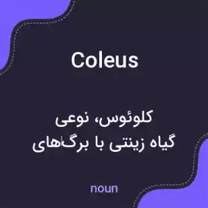 معنی coleus به فارسی معنی coleus به فارسی