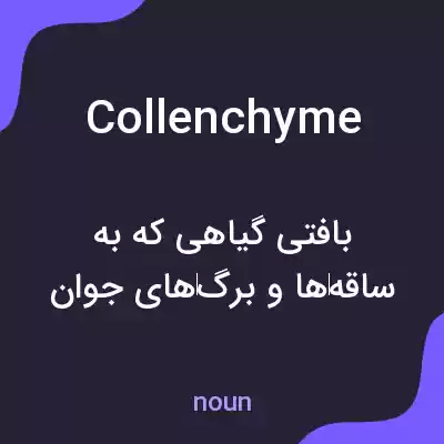 معنی collenchyme به فارسی معنی collenchyme به فارسی