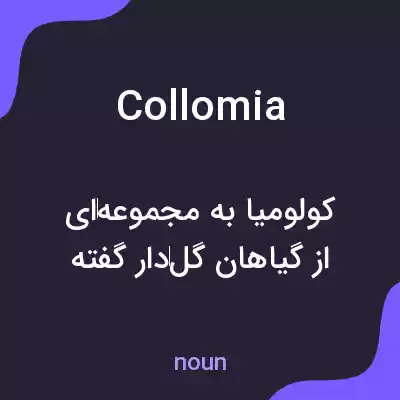 معنی collomia به فارسی معنی collomia به فارسی