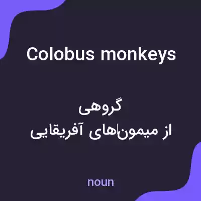 معنی colobus monkeys به فارسی معنی colobus monkeys به فارسی