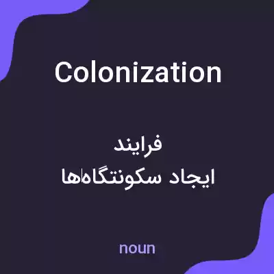 معنی colonization به فارسی معنی colonization به فارسی