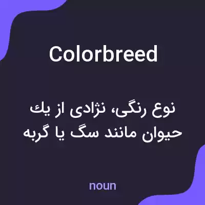 معنی colorbreed به فارسی معنی colorbreed به فارسی