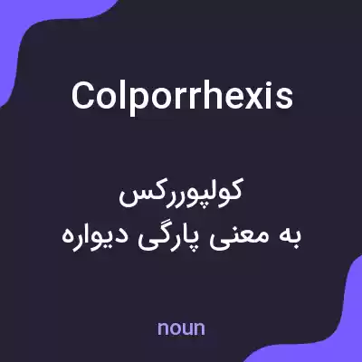 معنی colporrhexis به فارسی معنی colporrhexis به فارسی