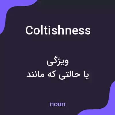 معنی coltishness به فارسی معنی coltishness به فارسی