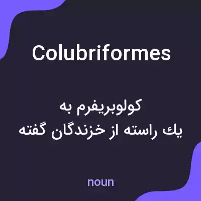 معنی colubriformes به فارسی معنی colubriformes به فارسی